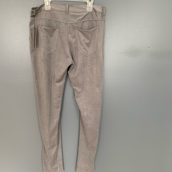 BCBGMaxazria Suede Like Skinny Pant Grey Large - Picture 5 of 5